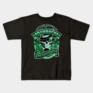 Dirty Hooligan Shamrocks and Shenanigans Kids T-Shirt